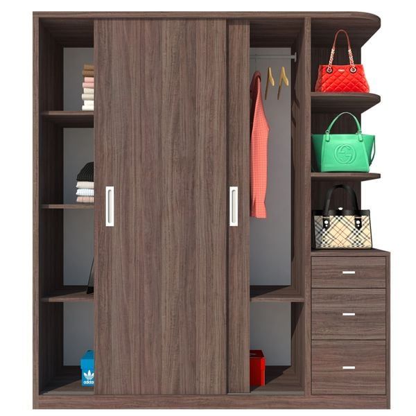 Tủ quần áo gỗ công nghiệp 2 cánh cửa lùa Ohaha - CL003