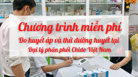 Chương trình đo huyết áp và thử đường huyết miễn phí cho tất cả khách hàng tại Quầy thuốc Hòa Phượng - Đại Lý phân phối chính thức của CHIDO Việt Nam tại Thái Bình
