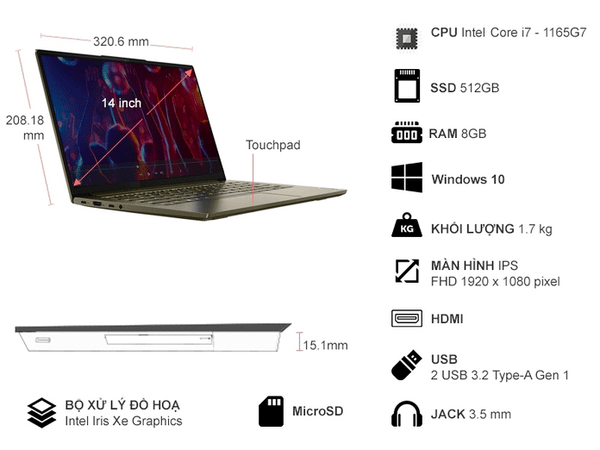 Laptop-Lenovo-Yoga-Slim-7-14ITL05-(82A3004FVN)-(i7-1165G78GB-RAM512GB-SSD14-FHD)-cau-hinh