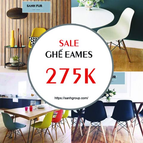 GIẢM GIÁ CHỈ CÒN 275K/ 1 CHIẾC GHẾ EAMES E1 MÀU TRẮNG