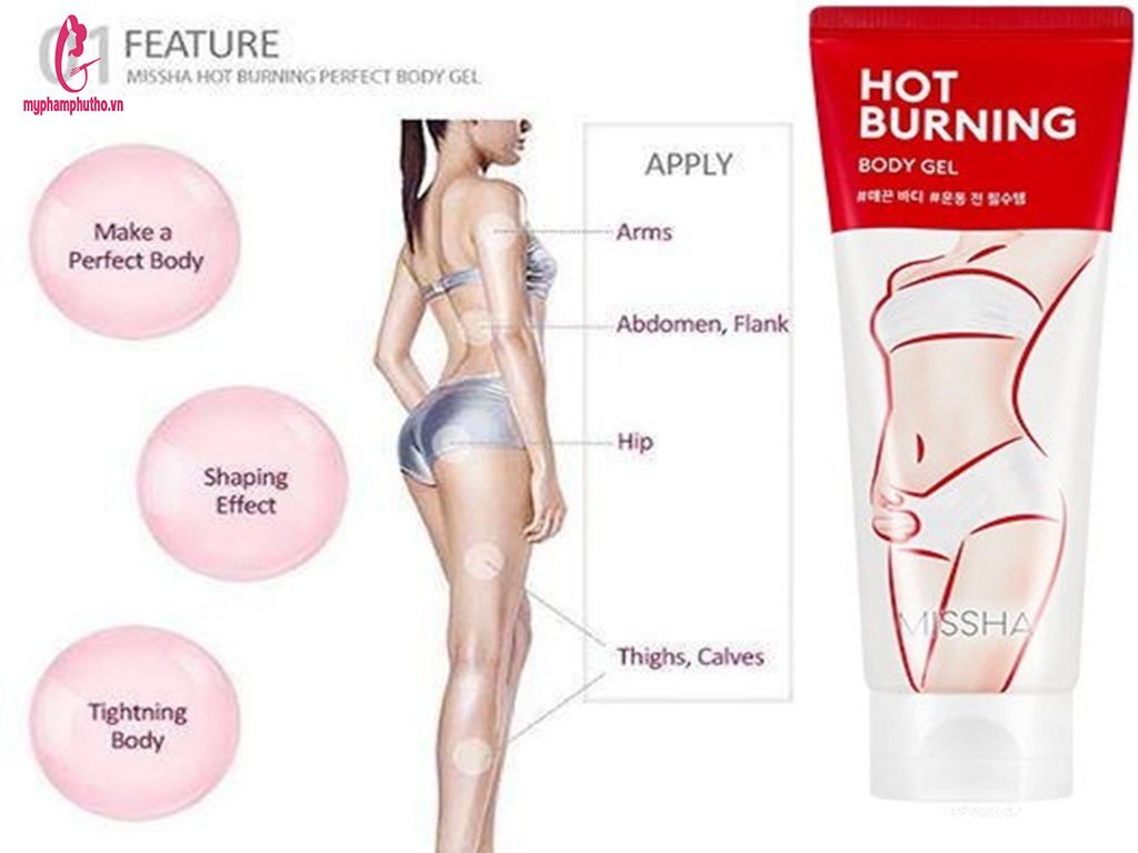 cách dùng Kem tan mỡ Missha Hot Burning Body Gel Hàn Quốc