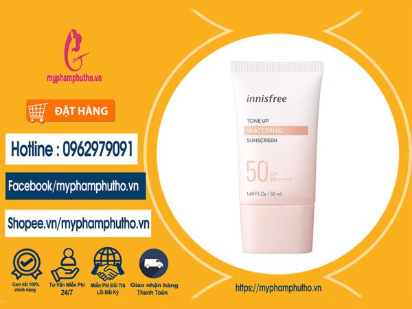 Kem chống nắng Innisfree Tone Up Watering Sunscreen SPF 50+ PA ++++ ( DA KHÔ)