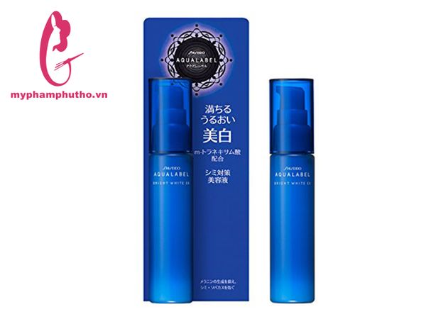 Huyết Thanh trắng da Shiseido Aqua Label màu xanh