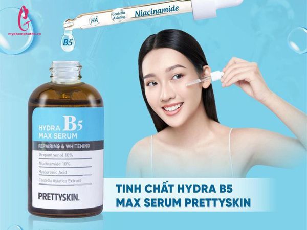 cách dùng Serum Hydra B5 max PrettySkin dưỡng ẩm phục hồi da
