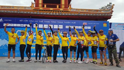 CLB xe đạp thể thao TrungThành Hà Nội tham dự giải đua xe đạp tỉnh Thừa Thiên Huế mở rộng tranh cúp I-on-Health năm 2018
