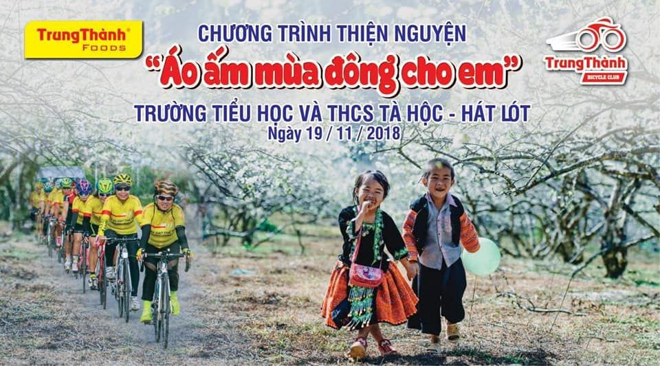 CLB xe đạp thể thao TrungThành Hà Nội với chương trình thiện nguyện “Áo ấm mùa đông cho em”