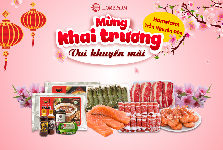 Mừng khai trương - Vui khuyễn mãi - Đại tiệc giảm giá tại Homefarm 14 Trần Nguyên Đán