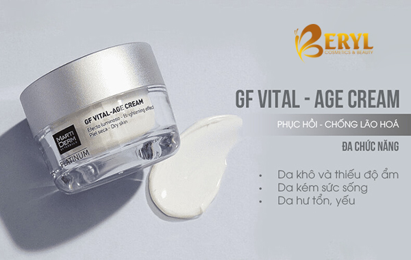 Công dụng của kem dưỡng da mặt MartiDerm Platinum GF Vital Age Cream