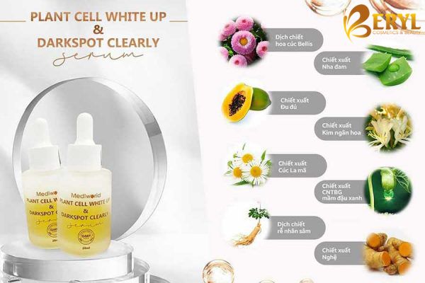 Thành phần và công dụng của serum Plant Cell White Up & Darkspot Clearly