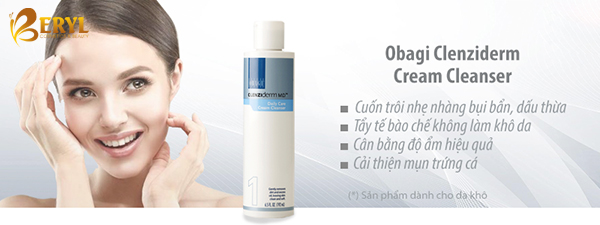 Công dụng của sữa rửa mặt Obagi CLENZIderm MD Daily Care Cream Cleanser