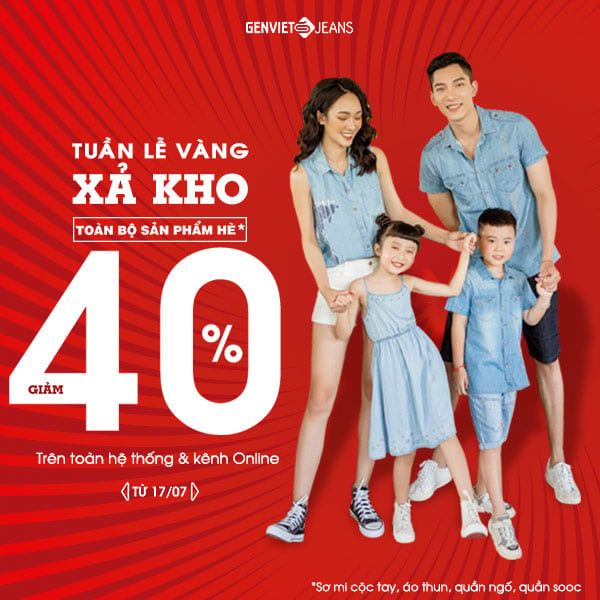 XẢ KHO SIÊU SỐC - GIẢM 40% TOÀN BỘ SẢN PHẨM HÈ TỪ 17/07 - 28/07