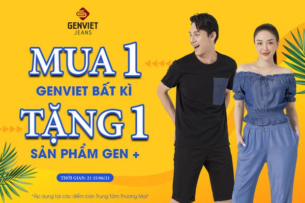 TẬN HƯỞNG ƯU ĐÃI MUA 1 TẶNG 1 TỪ GENVIET