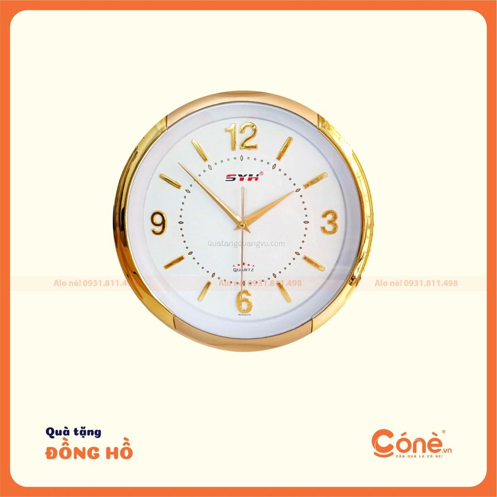 Đồng hồ treo tường in logo là món quà tặng doanh nghiệp phố biến