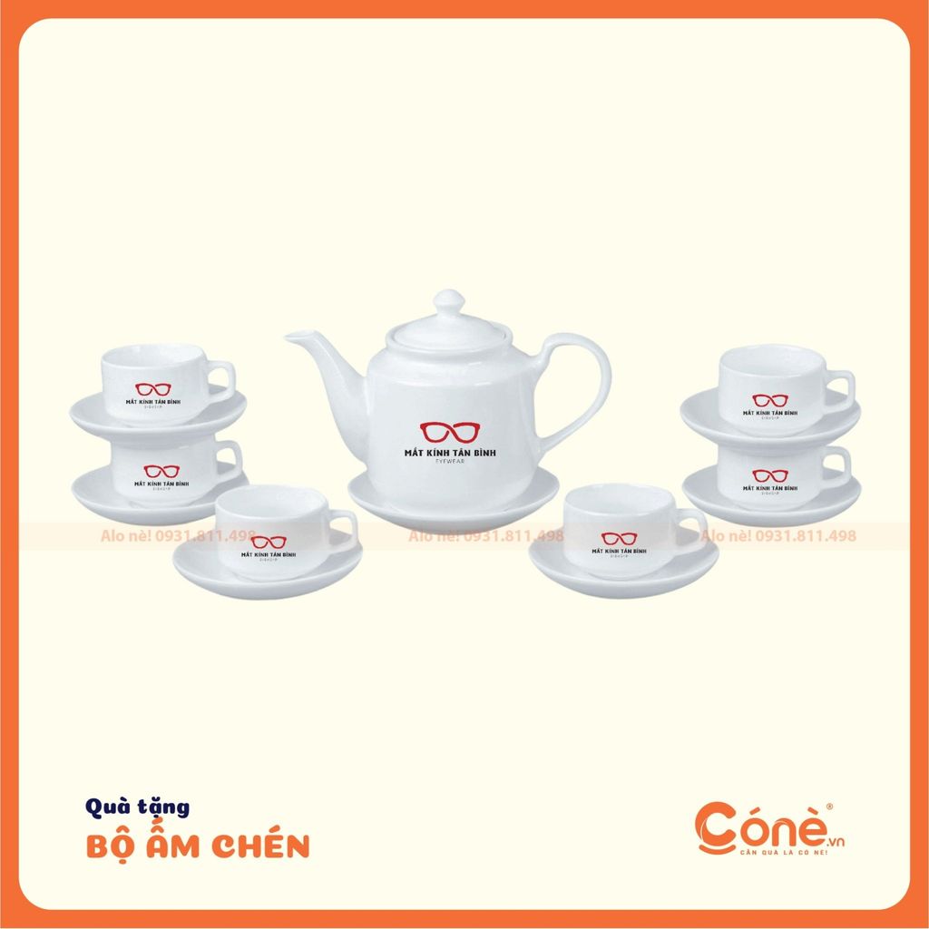 Quà tặng cho khách hàng ngày khai trương với bộ ấm chén sang trọng
