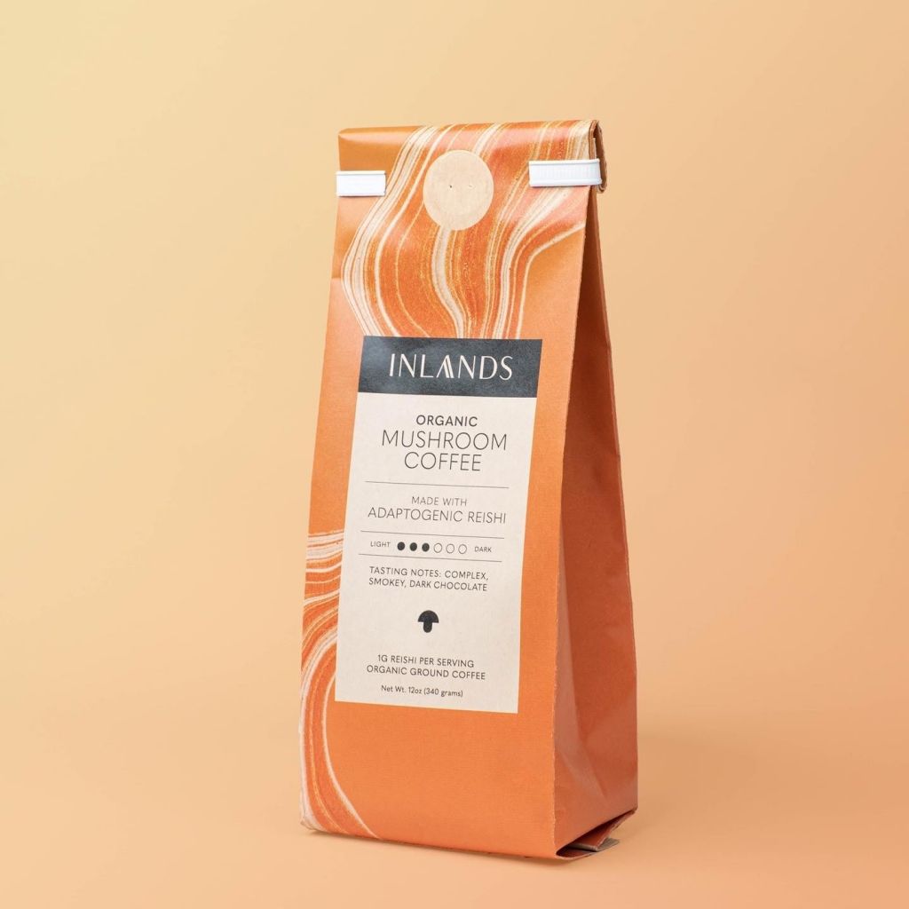 In túi giấy đựng cà phê kraft trắng và nâu tinh tế, phù hợp in logo thương hiệu nổi bật