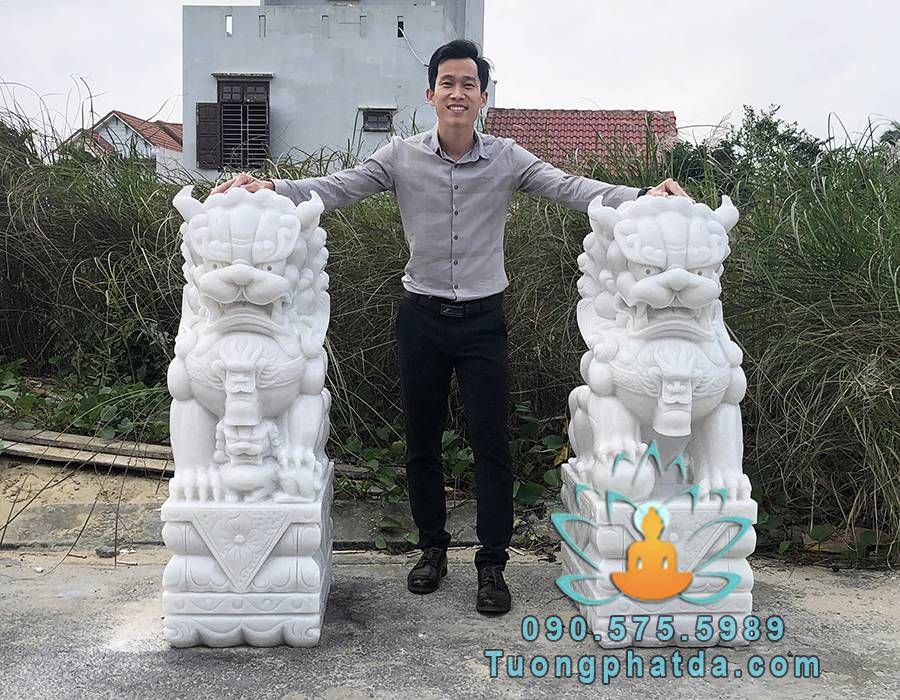 Tượng kỳ lân bằng đá non nước Đà Nẵng cao 1.2m