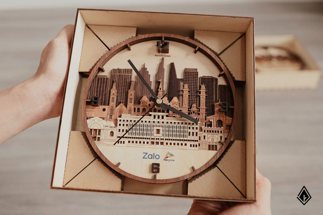 Đồng hồ Skyline với ý tưởng thiết kế 3D thu hút toàn bộ ánh nhìn. Ảnh: Nau Factory