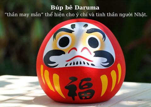 Búp bê Daruma - “thần may mắn” thể hiện cho ý chí và tinh thần người Nhật.