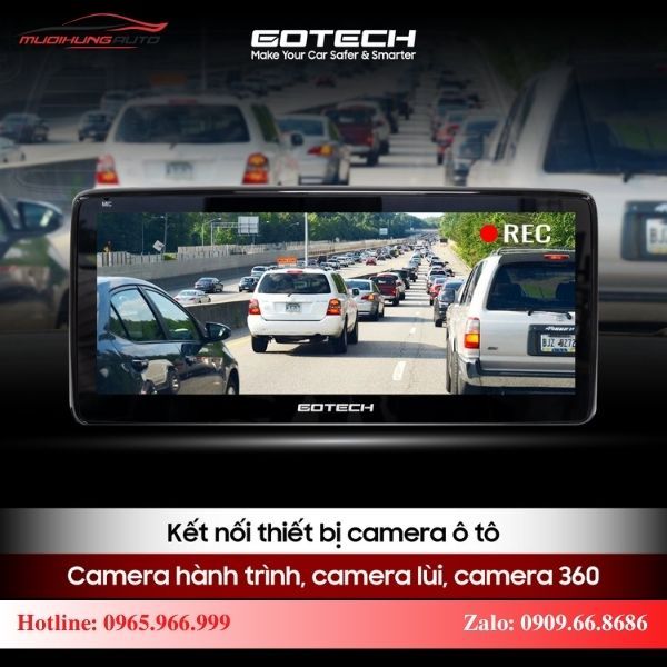 Màn hình Gotech GT Mazda New 360 kết nối được với các thiết bị ngoại vi