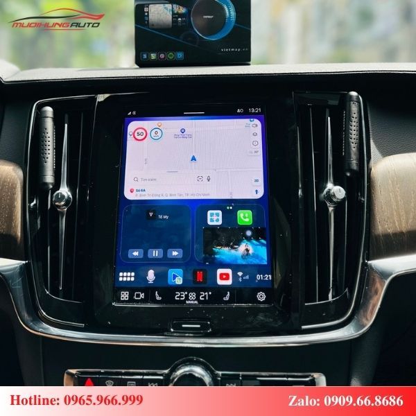 Android Box cho ô tô Volvo S90 có giao diện hiện đại