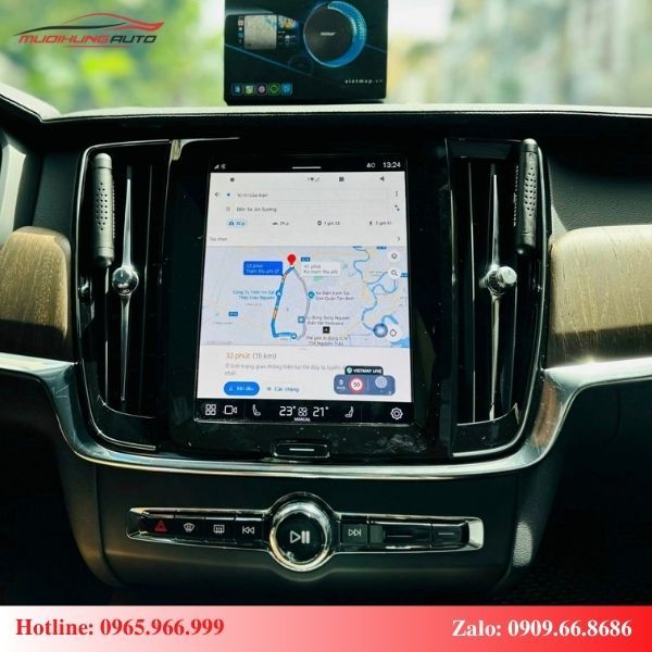 Android Box cho ô tô Volvo S90 dẫn đường chính xác