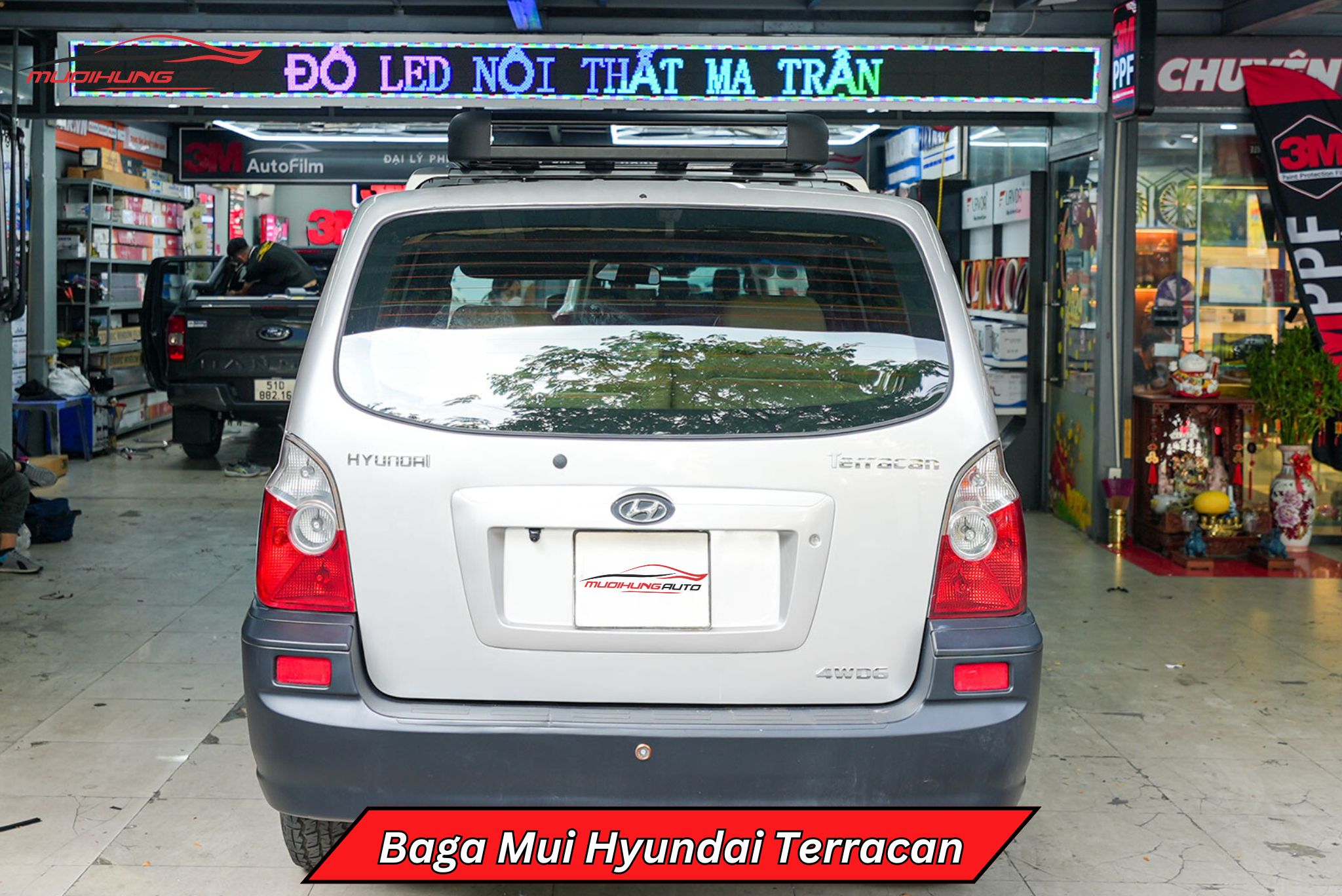 Baga chở đồ trên nóc Hyundai Terracan