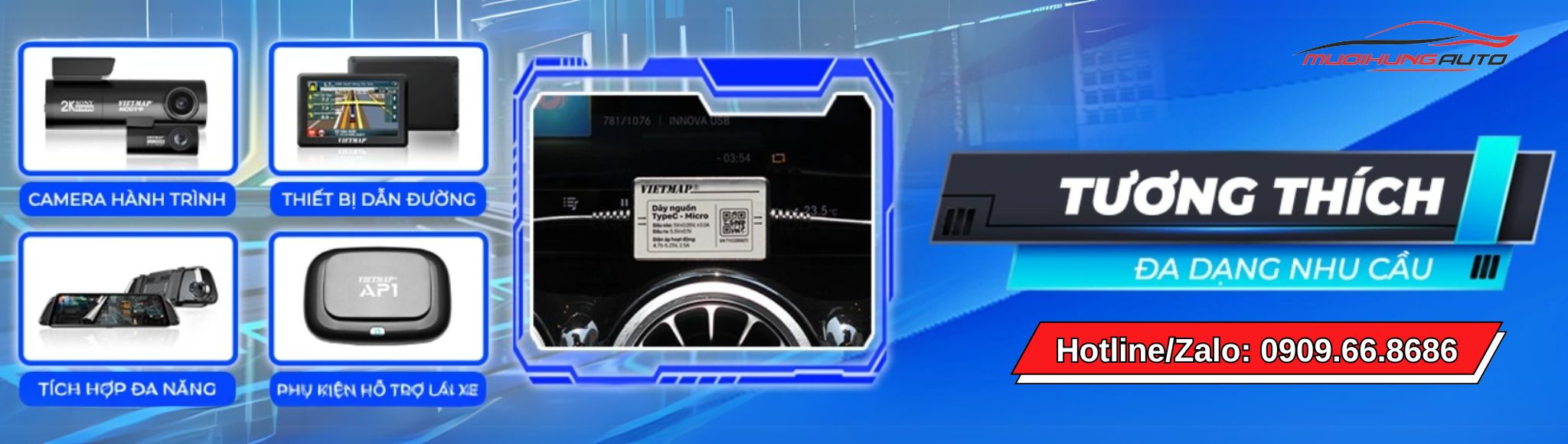 Bộ kit nguồn Vietmap ACC - Micro USB thẳng