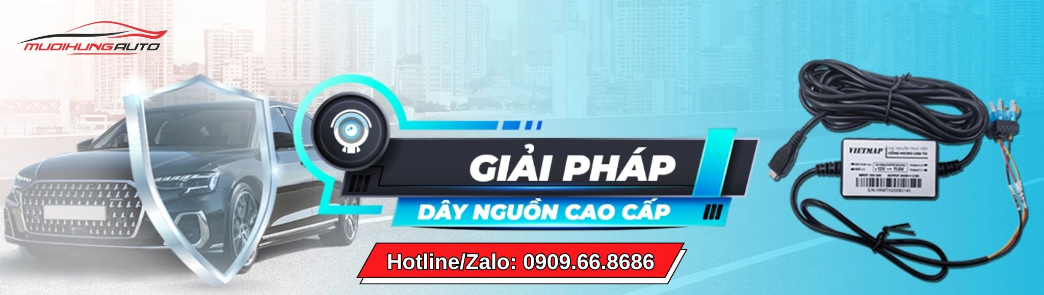 Bộ nguồn trực tiếp Vietmap ACC - Mini USB bên trái