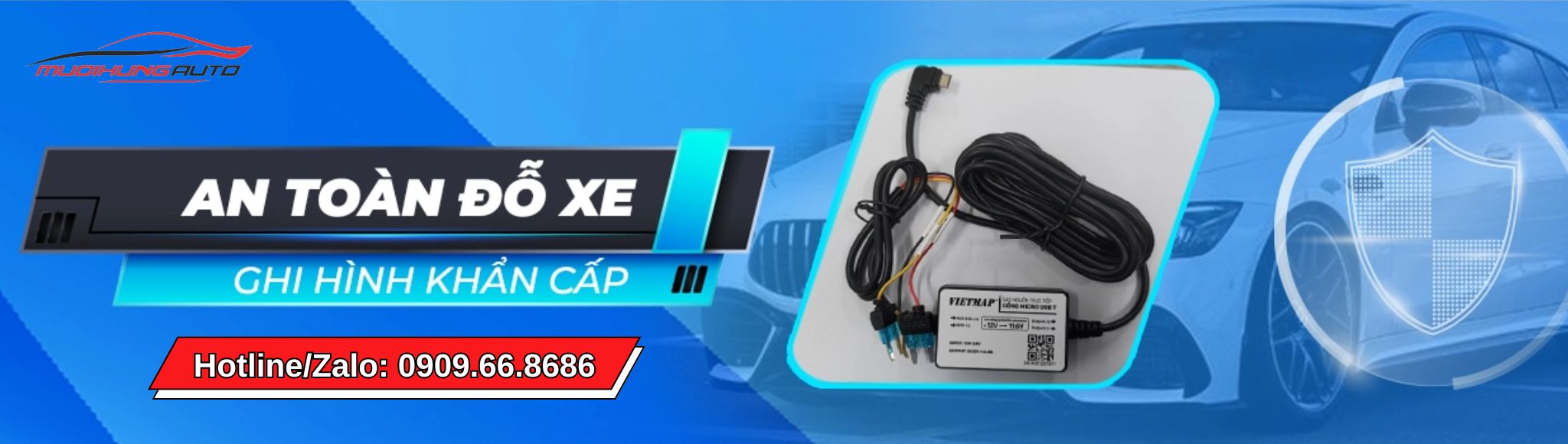 Bộ nguồn Vietmap ACC - Mini USB bên trái