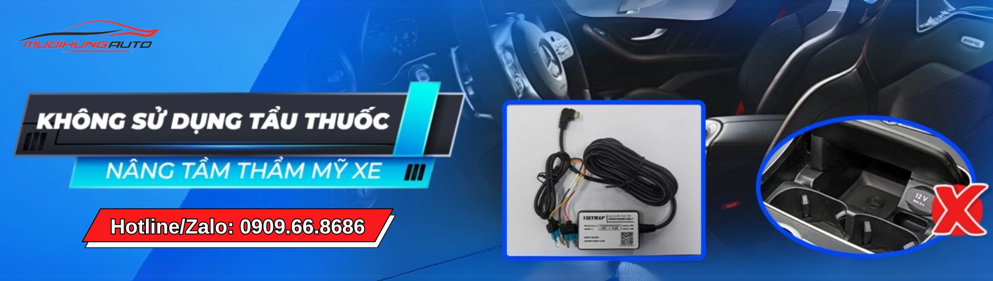 Bộ sạc nguồn trực tiếp Vietmap ACC - Micro USB thẳng