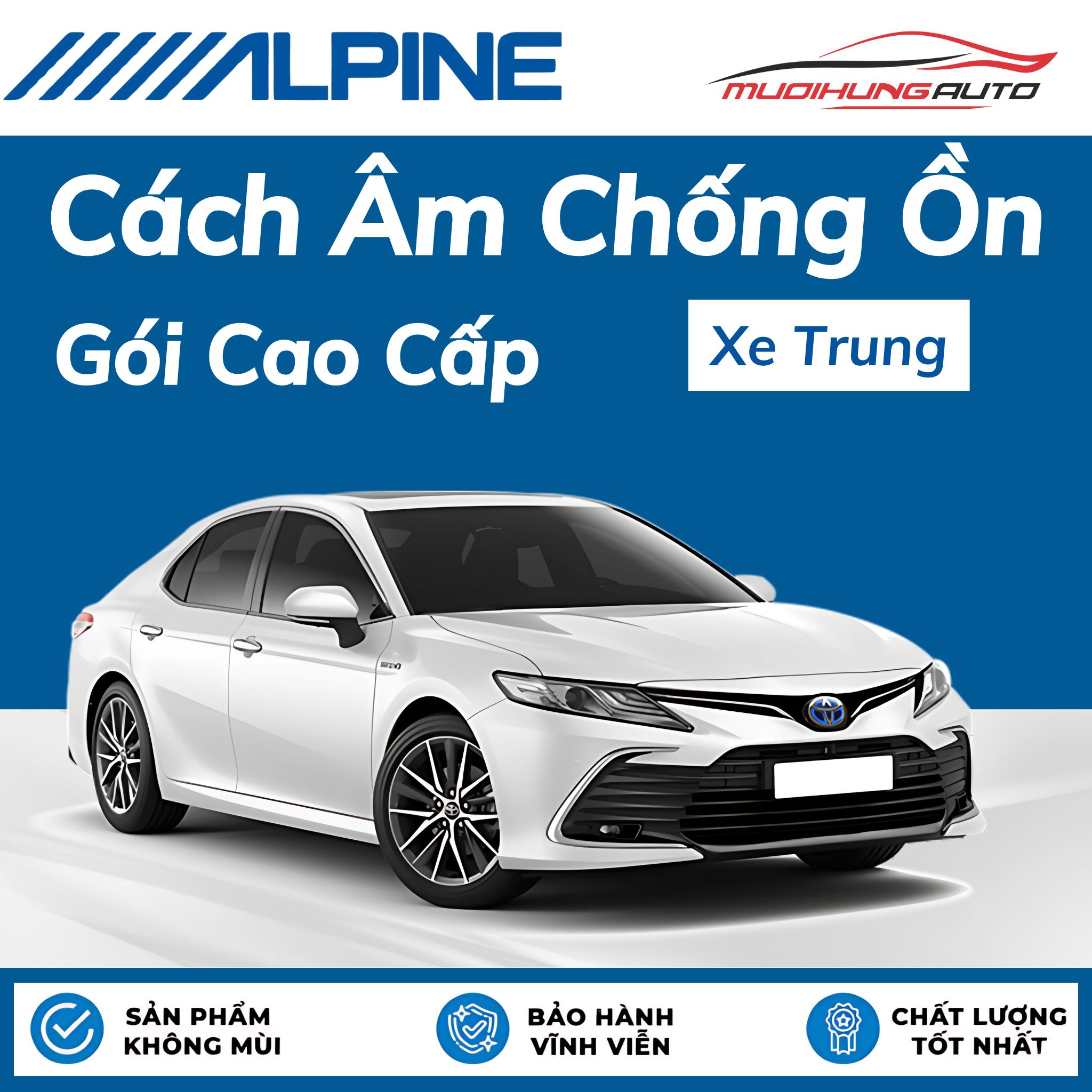 Cách âm chống ồn Alpine Gói Cao Cấp - Xe trung