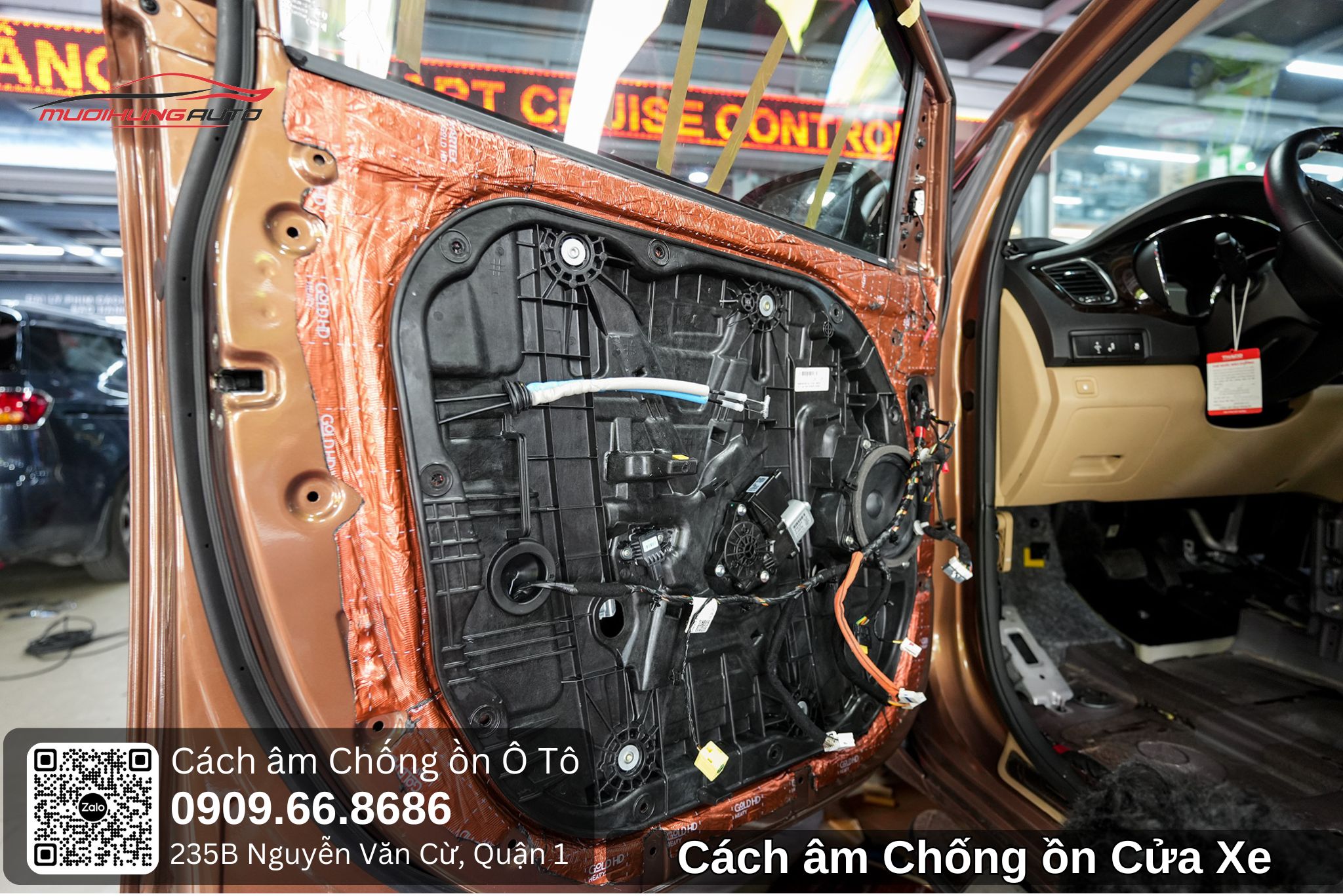 cách âm chống ồn cửa xe ô tô