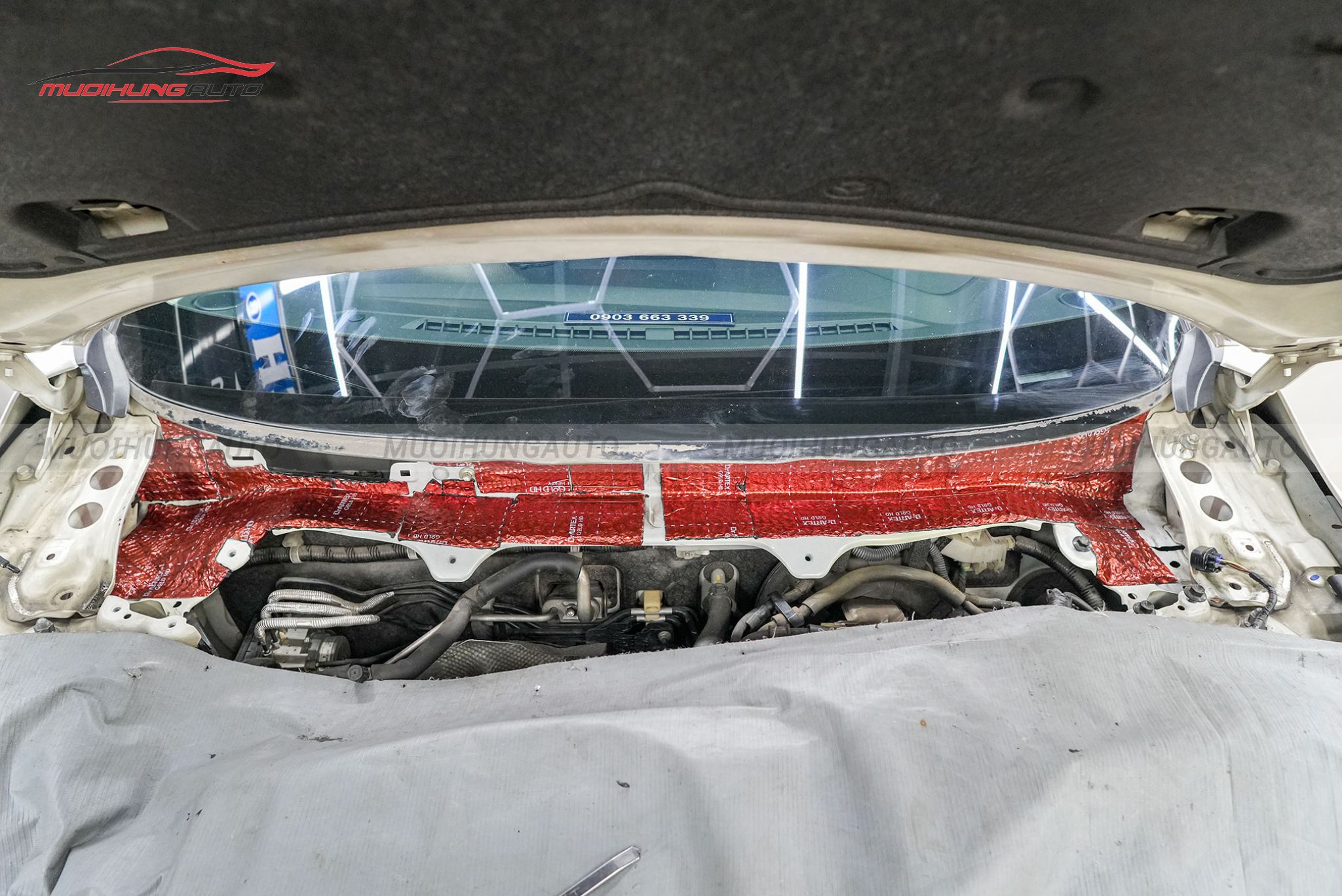 Cách âm chống ồn đường chân kính Mazda 2 2019