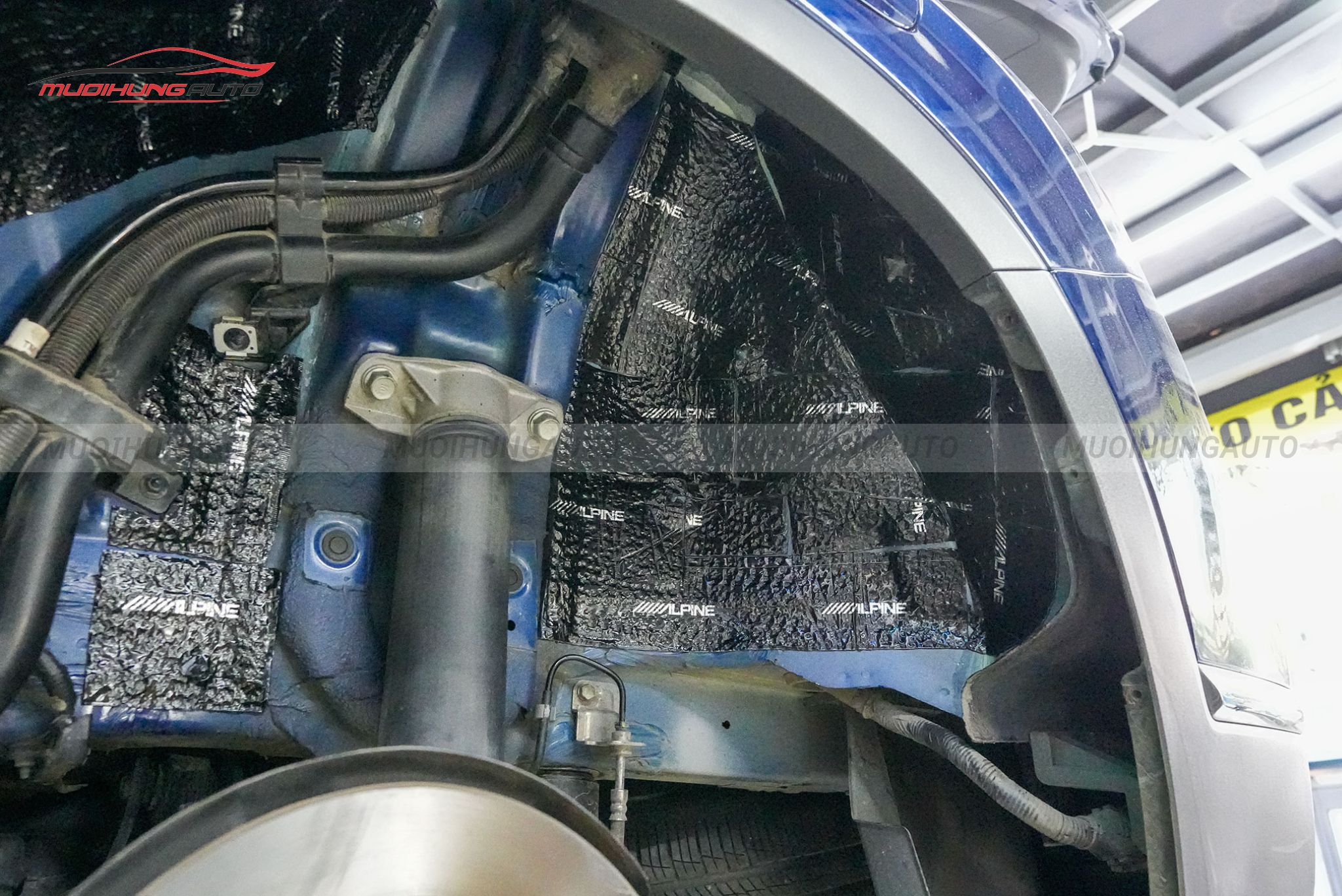 Cách âm chống ồn hốc bánh Hyundai Santafe 2019