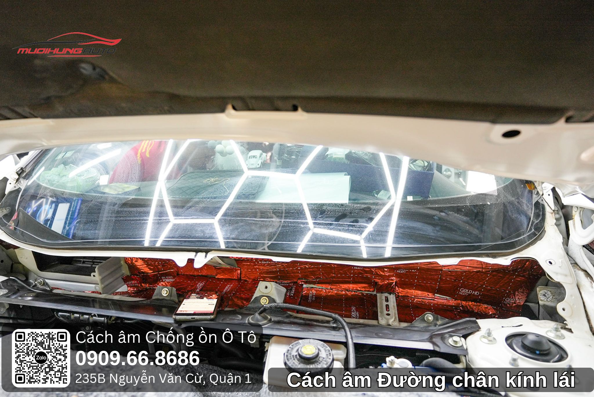 Cách âm đường chân kính lái ô tô 5 chỗ