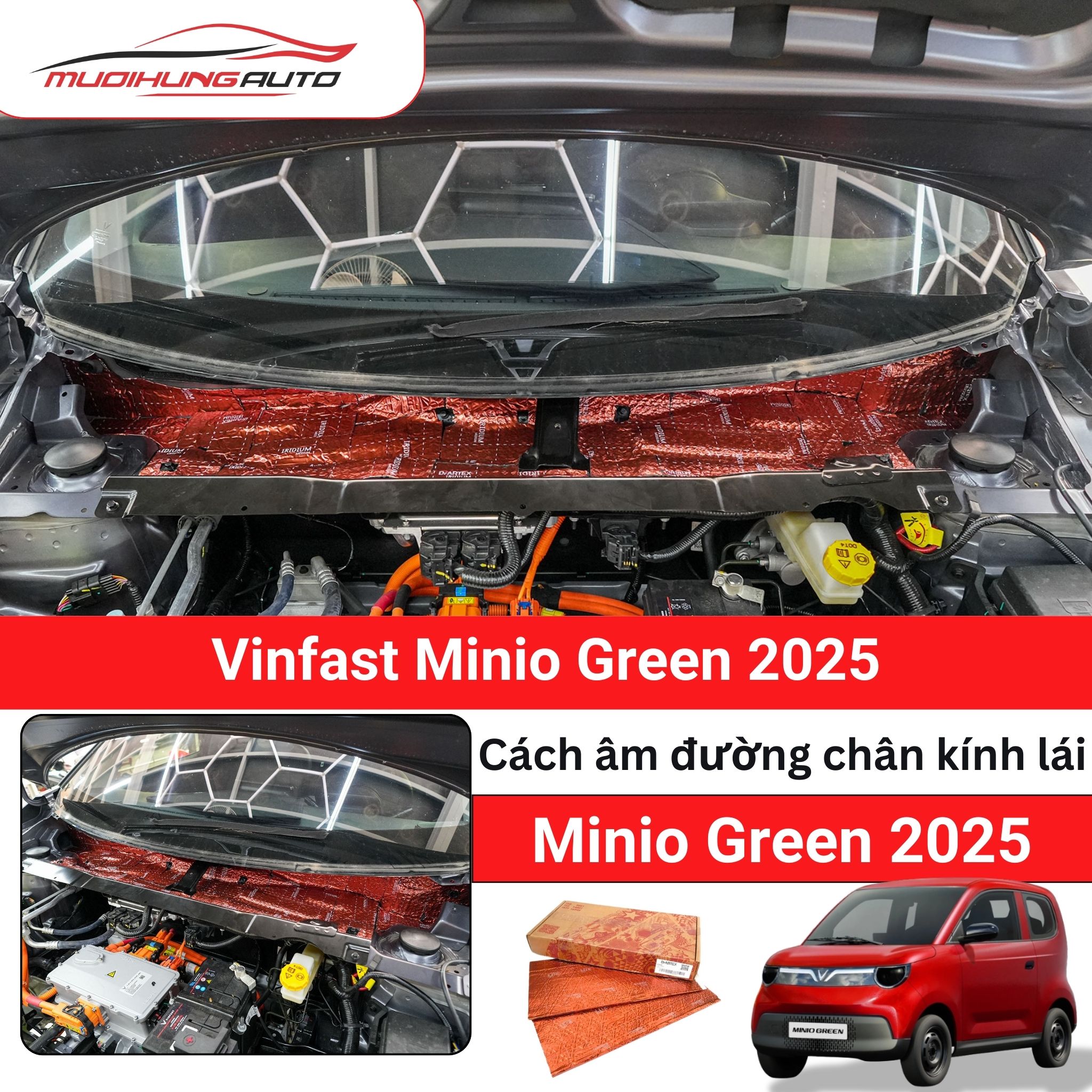 Cách âm đường chân kính lái ô tô Vinfast Minio Green
