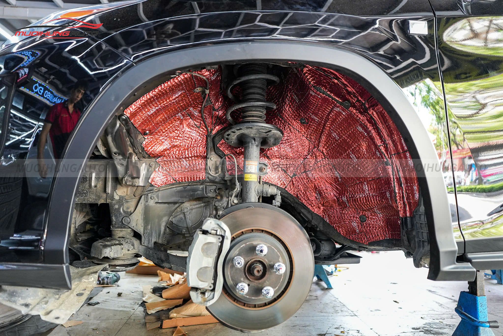 Cách âm hốc bánh cho xe Lexus RX350 2016