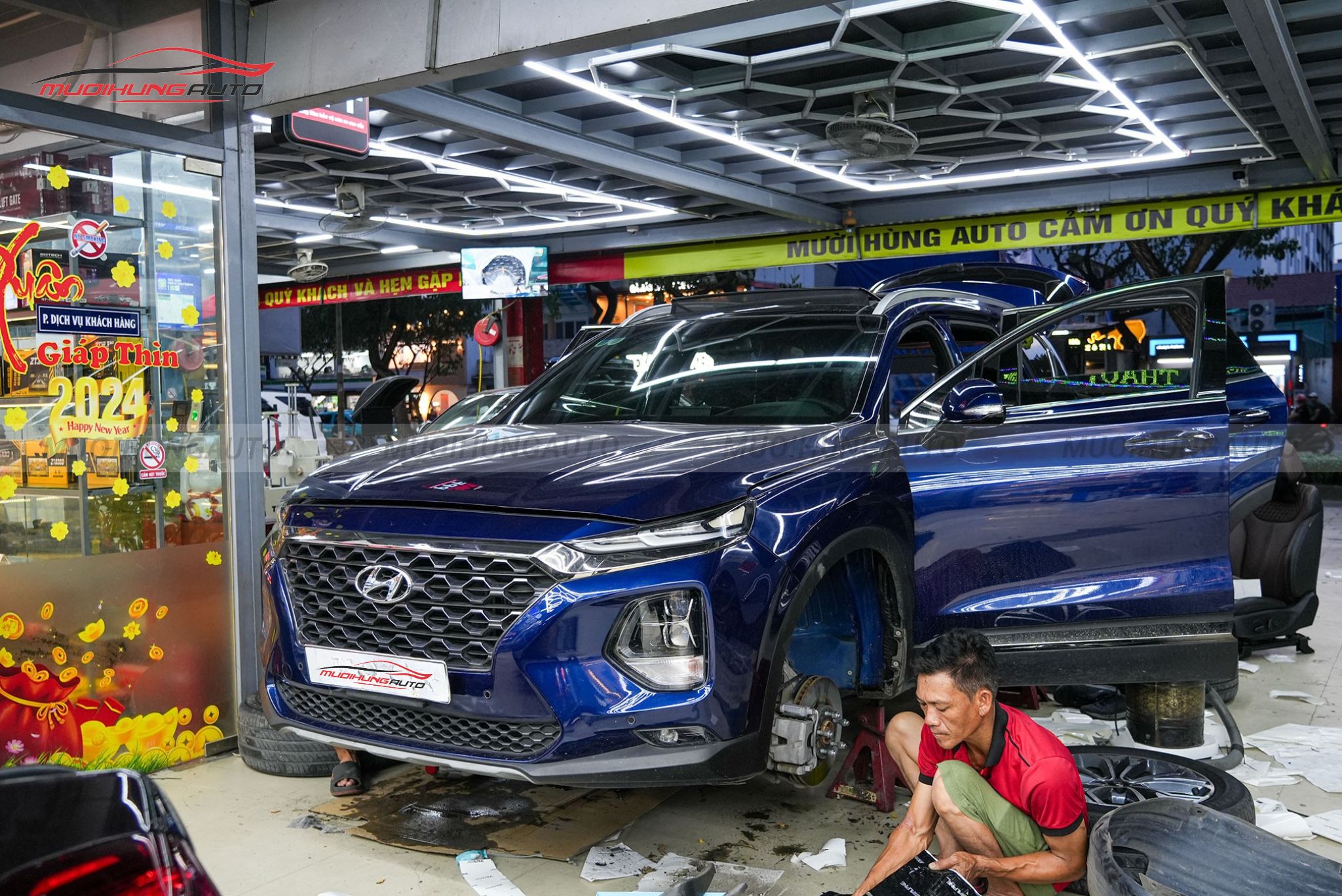 Cách âm hốc bánh Hyundai Santafe 2019