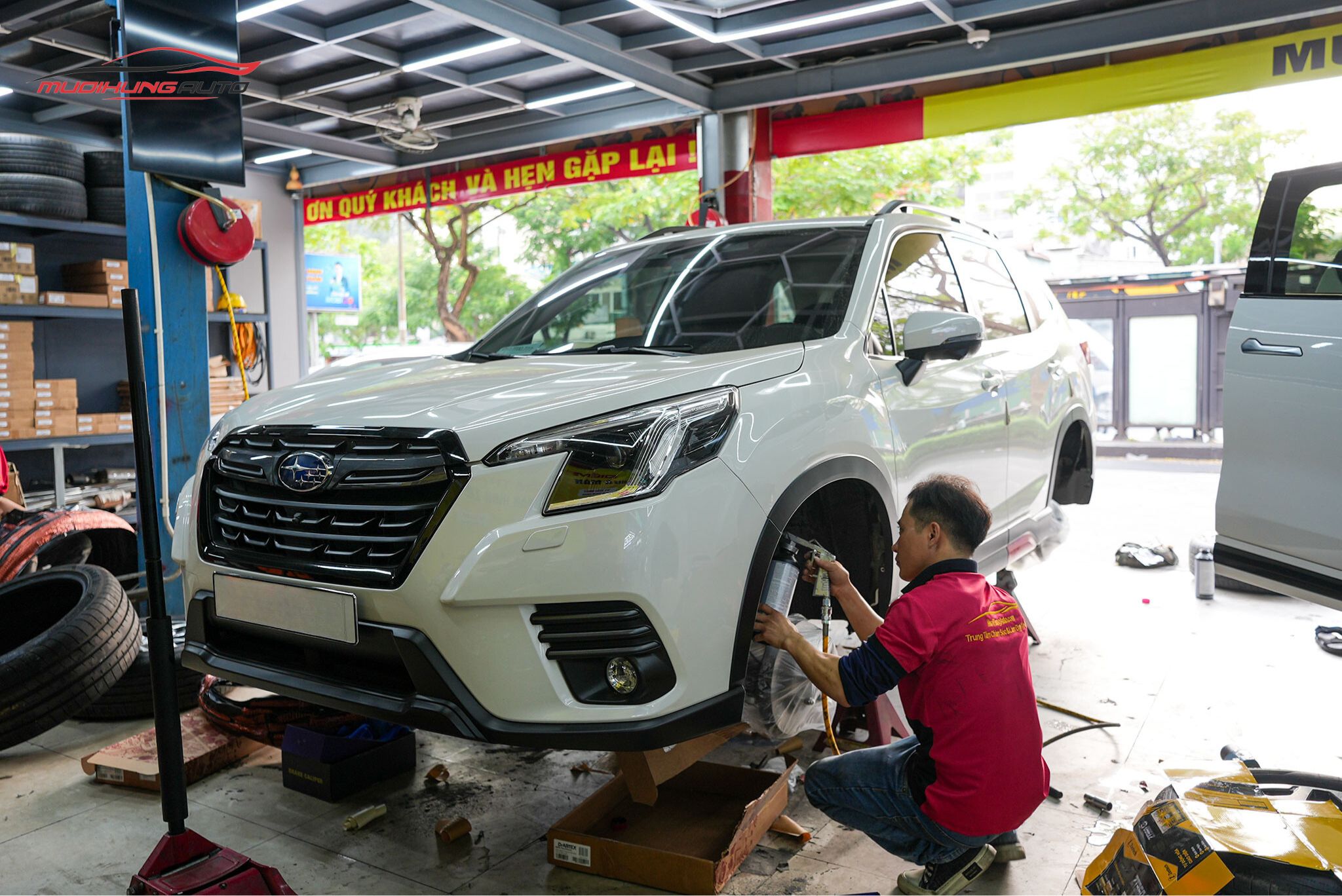 Cách âm hốc bánh Subaru Forester 2023