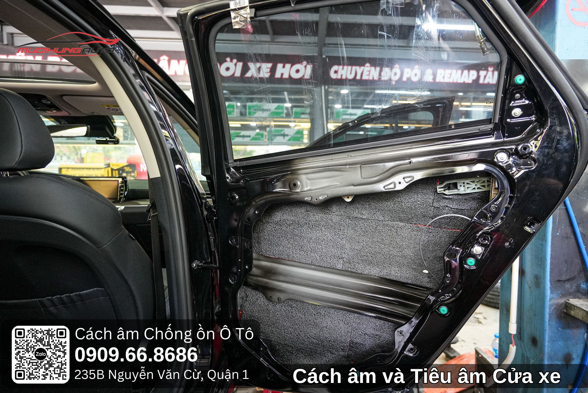 cách âm và tiêu âm cửa xe