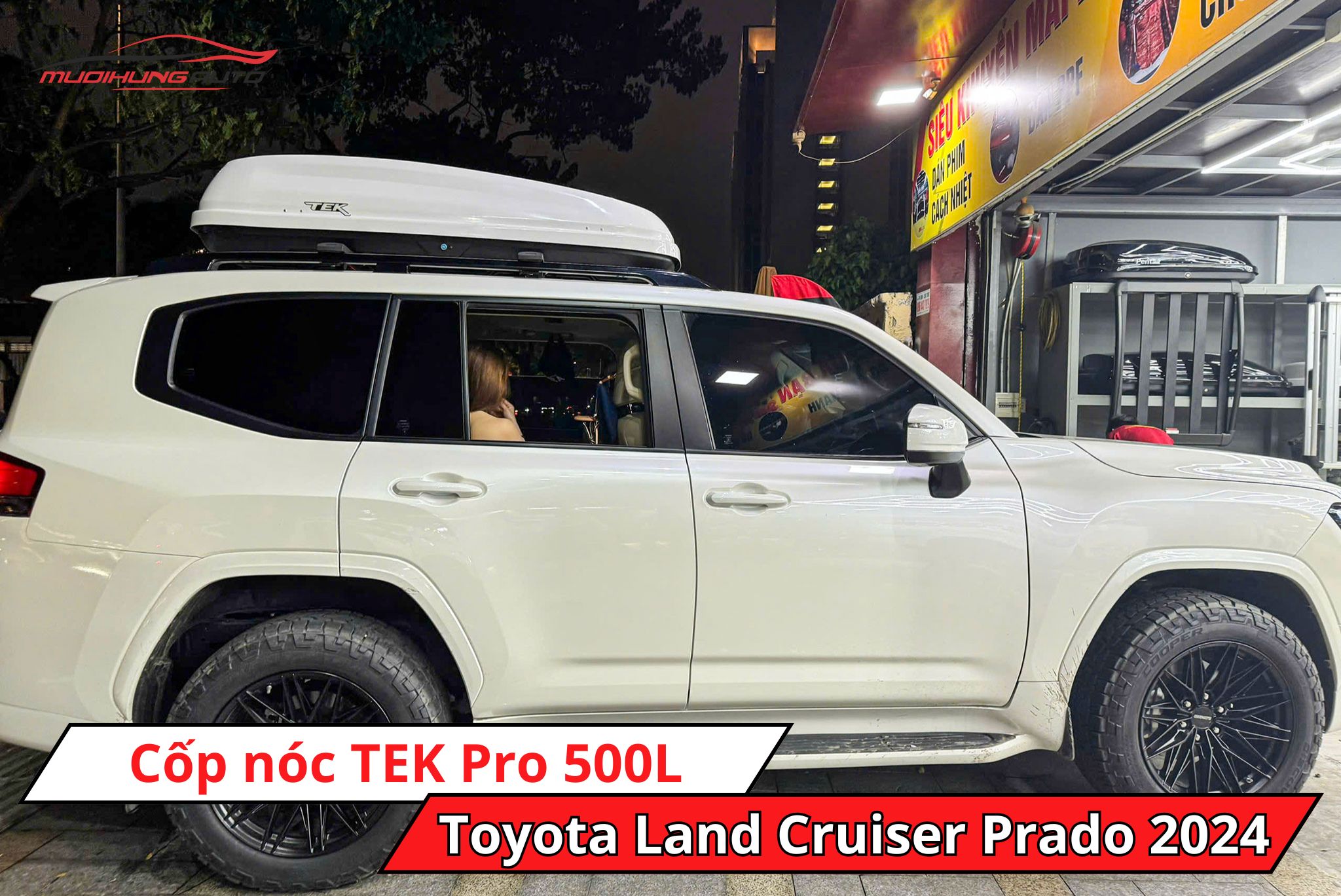 Cốp để đồ nóc xe TEK Pro 500L cho xe Toyota Land Cruiser Prado 2024