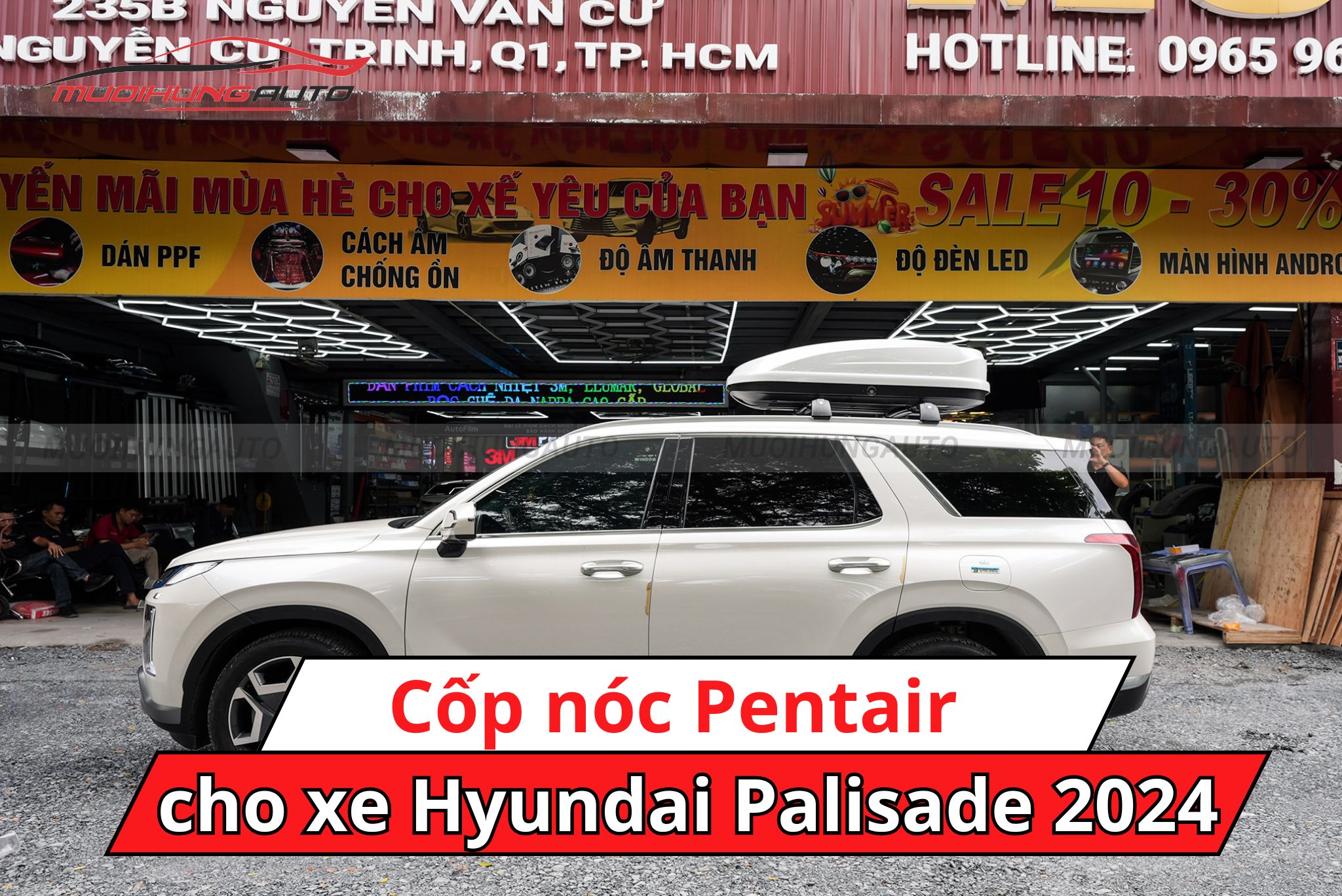 Cốp nóc Pentair cho xe Hyundai Palisade 2024