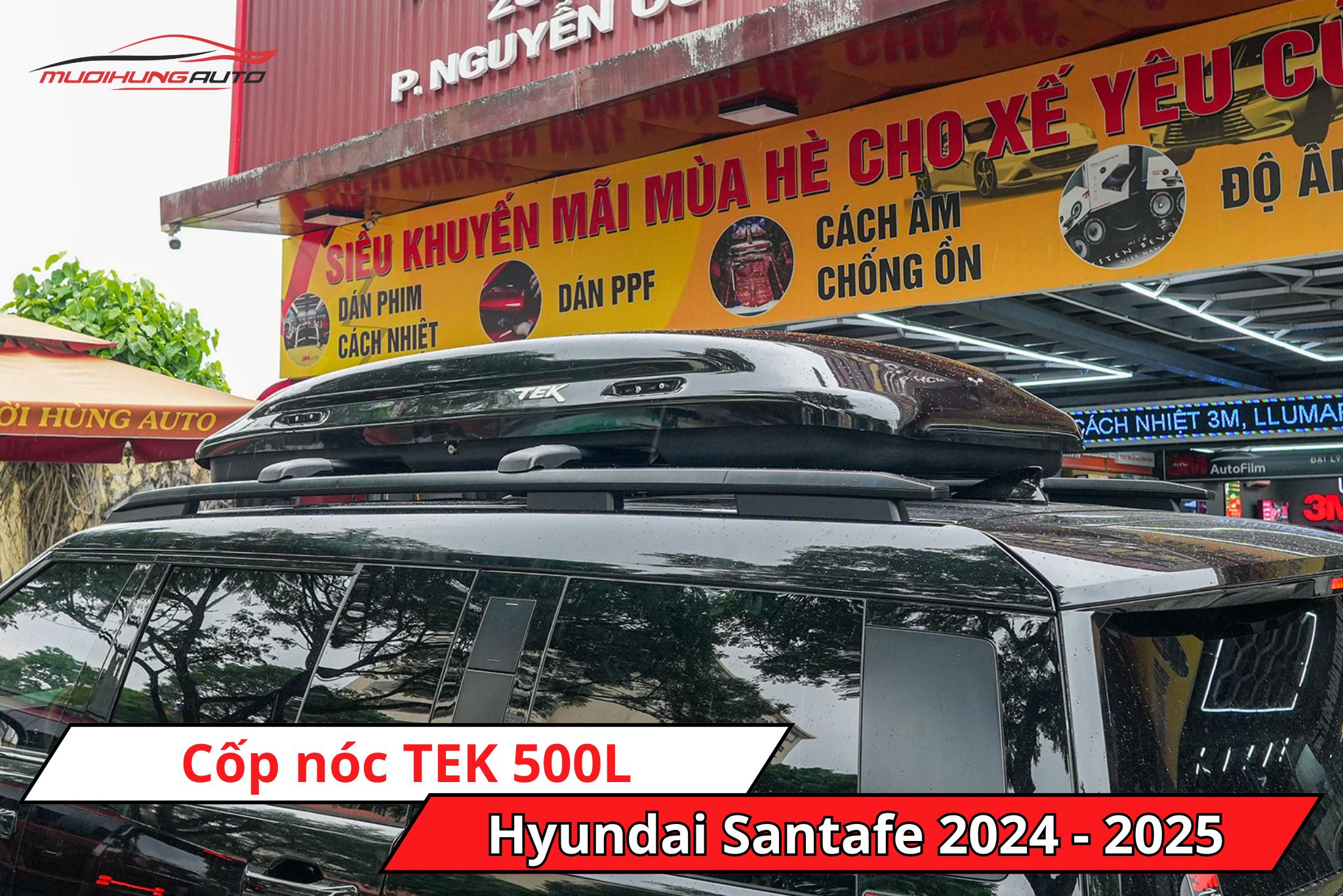 Cốp nóc phi thuyền TEK 500L cho Hyundai Santafe 2024 - 2025