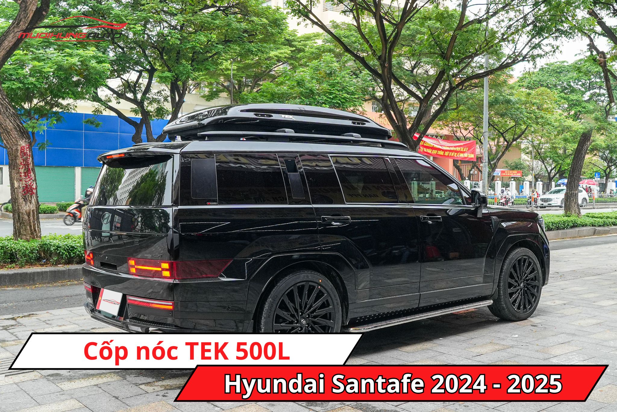 Cốp nóc phi thuyền TEK 500L cho xe Hyundai Santafe 2024 - 2025