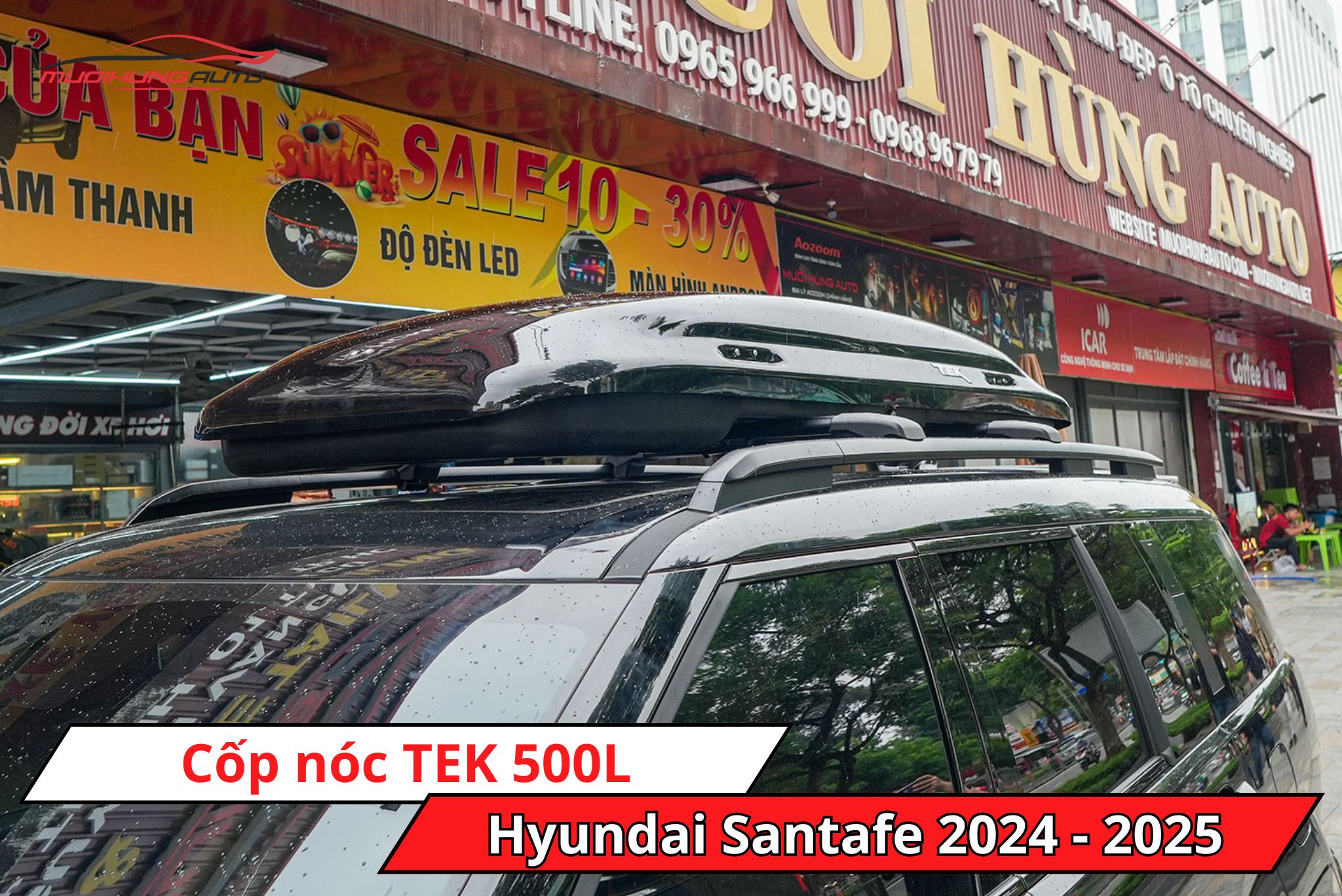 Cốp nóc phi thuyền TEK 500L xe Hyundai Santafe 2024 - 2025