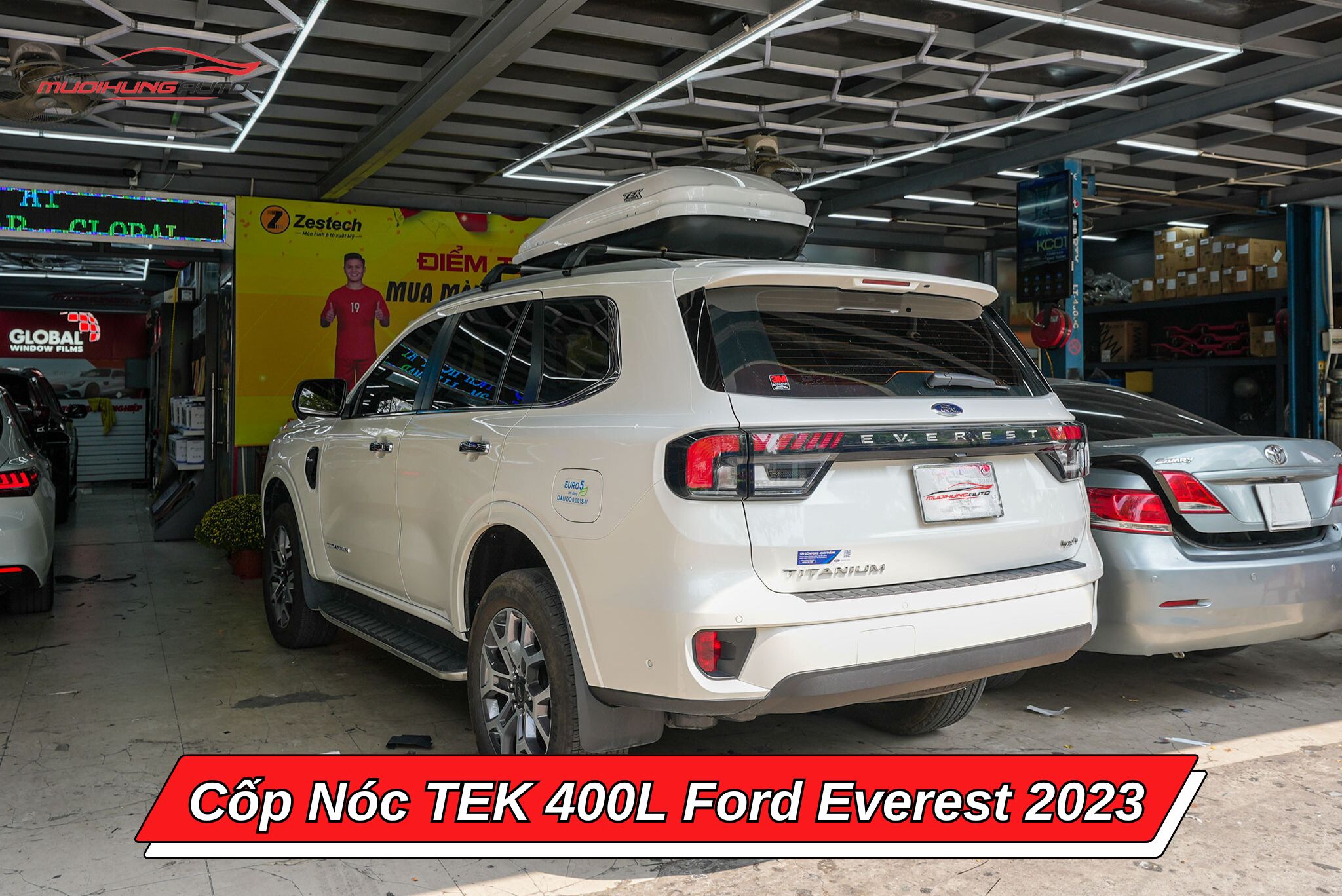 Cốp nóc TEK 400l cho Ford Everest 2023
