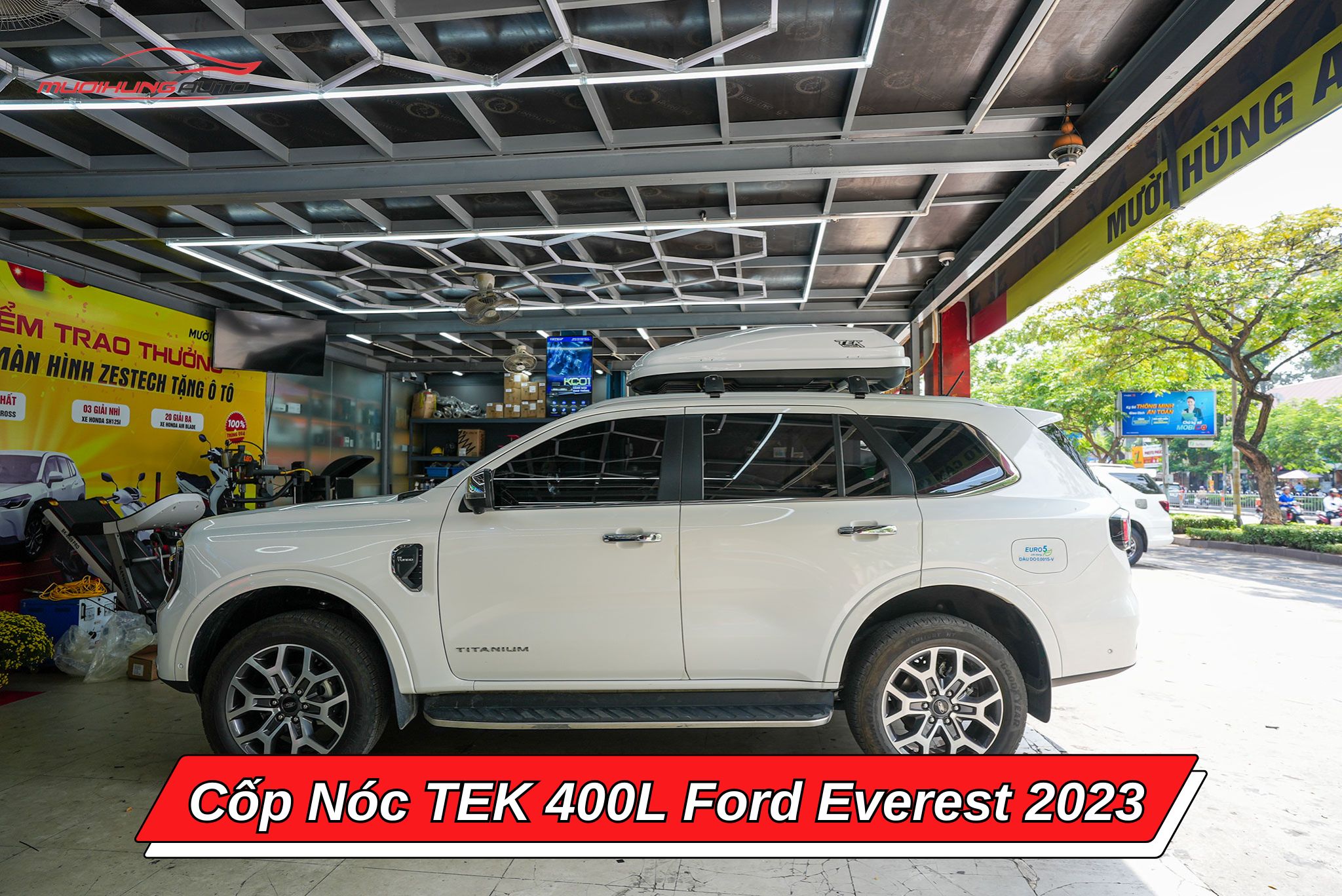 Cốp nóc TEK 400l cho xe Ford Everest 2023