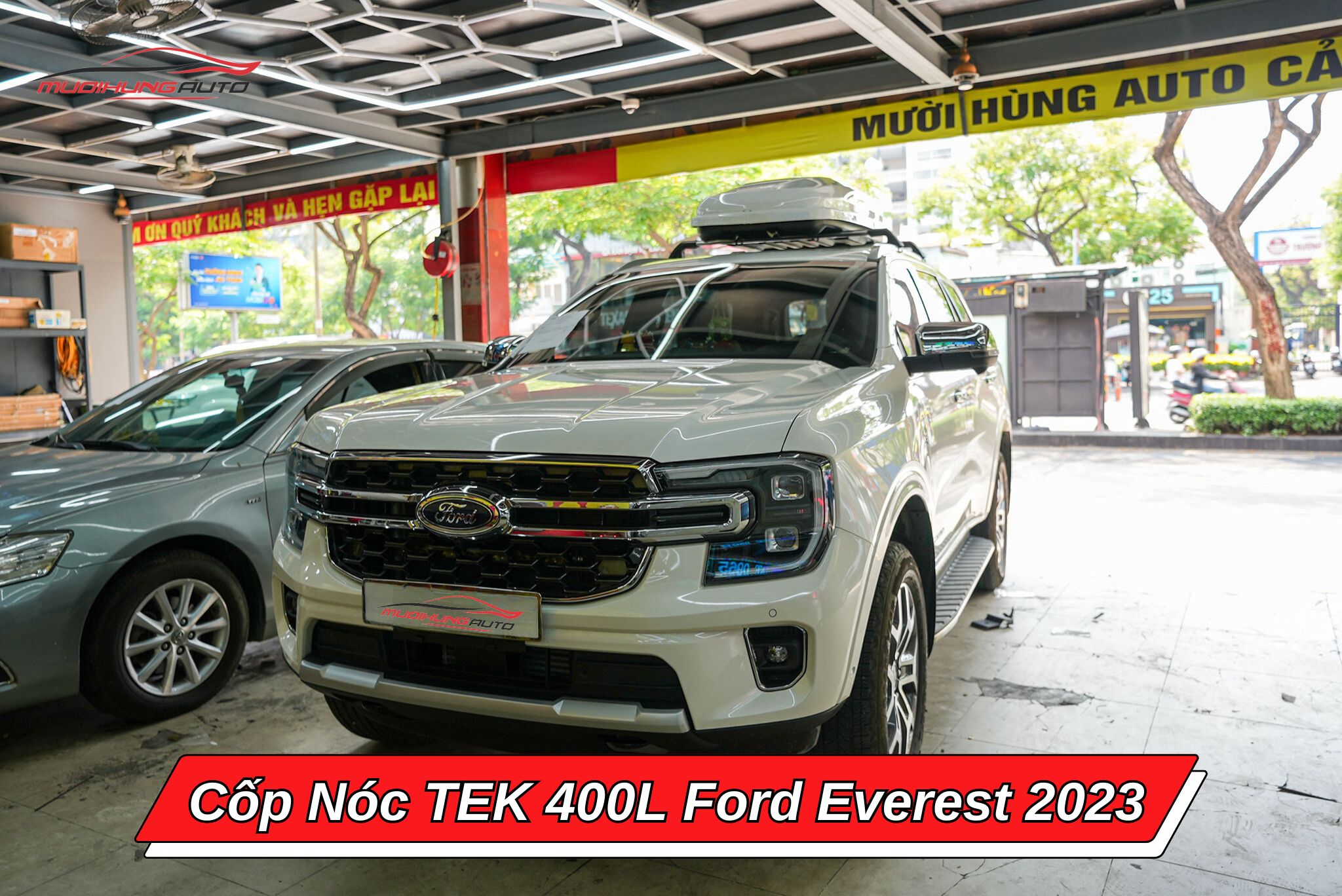 Cốp nóc TEK 400l xe Ford Everest 2023