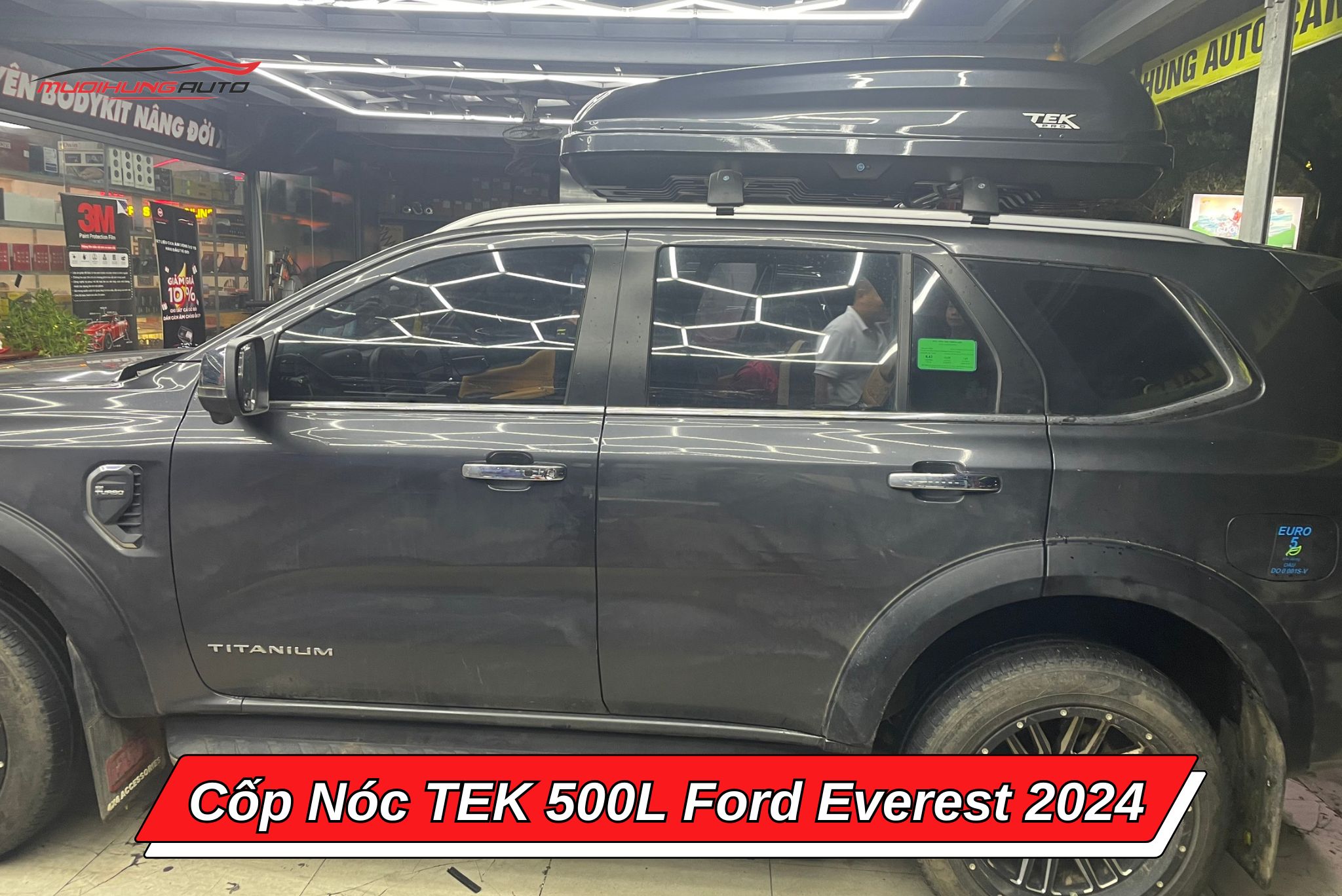 Cốp nóc TEK 500l cho ô tô Ford Everest 2024