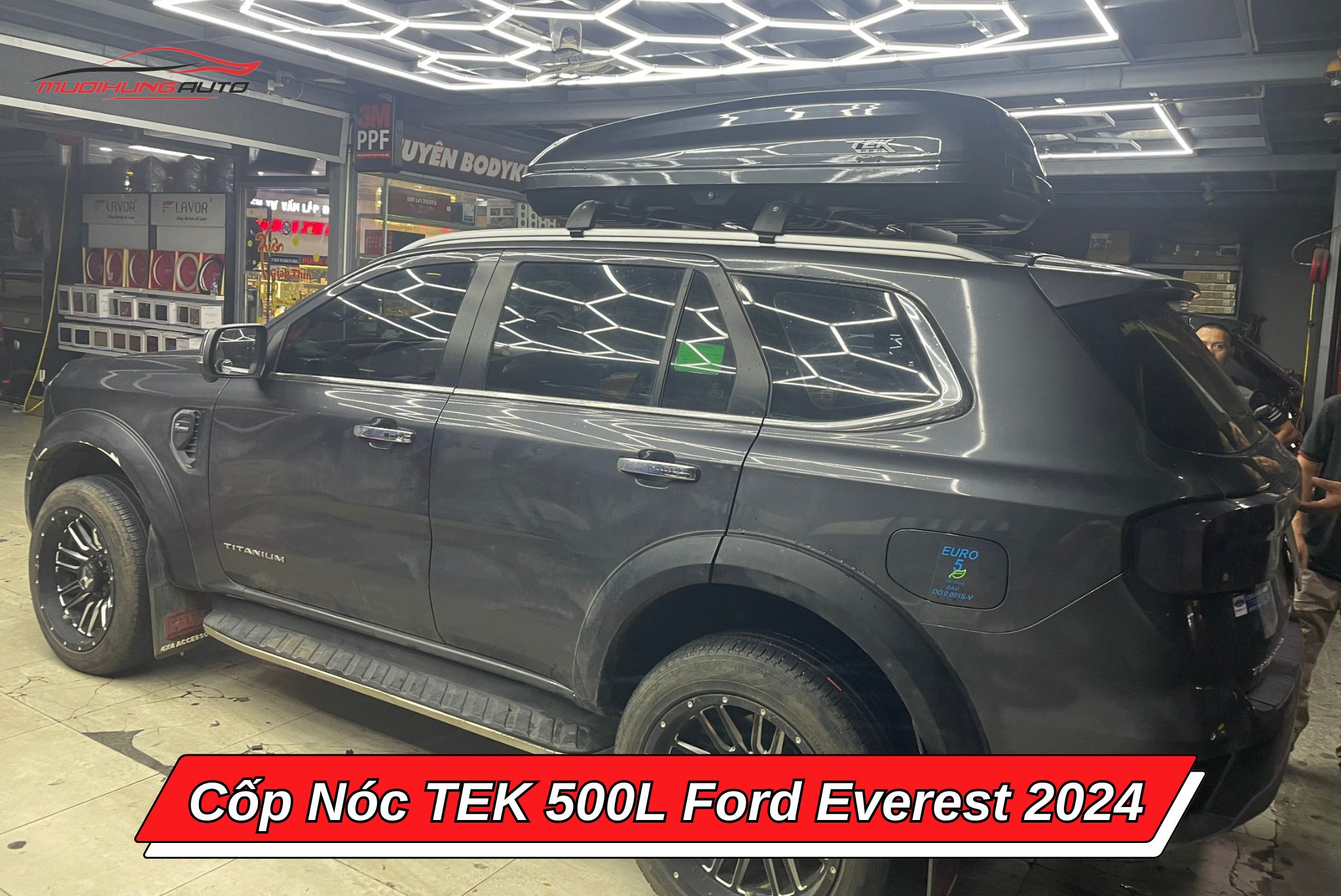 Cốp nóc TEK 500l cho xe Ford Everest 2024